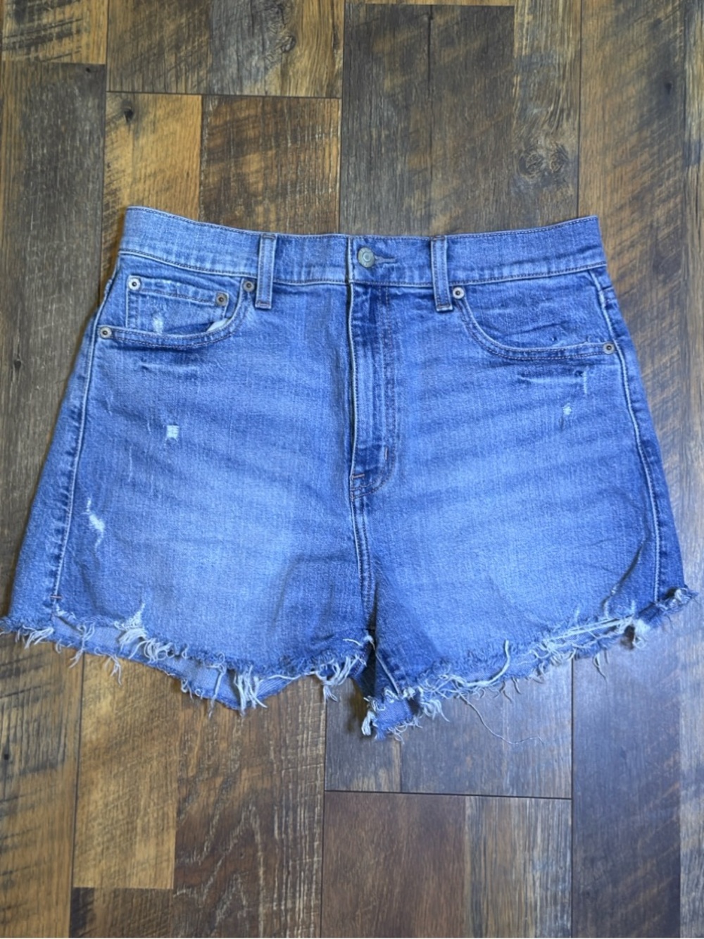 PISTOLA Cutoff Distressed Denim Shorts Medium Wash Size 29